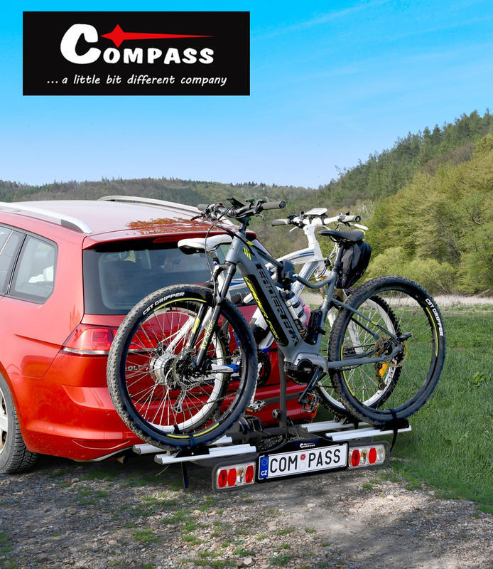 Bicycle carrier for E-BIKE TÜV towing device - 2 wheels - COMPASS